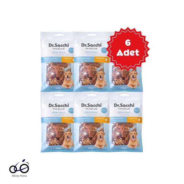 Dr.Sacchi Premium Küçük Tavuk Parçacıklı Tahılsız Köpek Ödülü 100gr 6 Adet ürün görseli 1