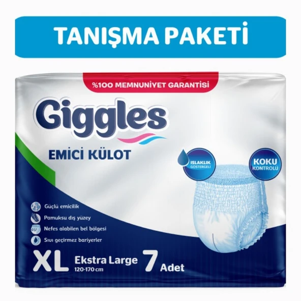 Giggles Yetişkin Emici Külot ExtraLarge 7'li (1 Paket) 7 Adet ürün görseli 1