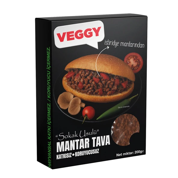 Veggy vegan Sokak Usulü Mantar Tava 200 G * 3 adet ürün görseli 1
