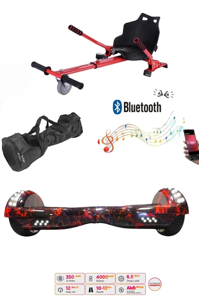 Citymate Elektrikli Kaykay Akıllı Denge Hoverboard + HoverKart + Çanta FULL LEDLİ EXTREM PAKET D15 ürün görseli 1