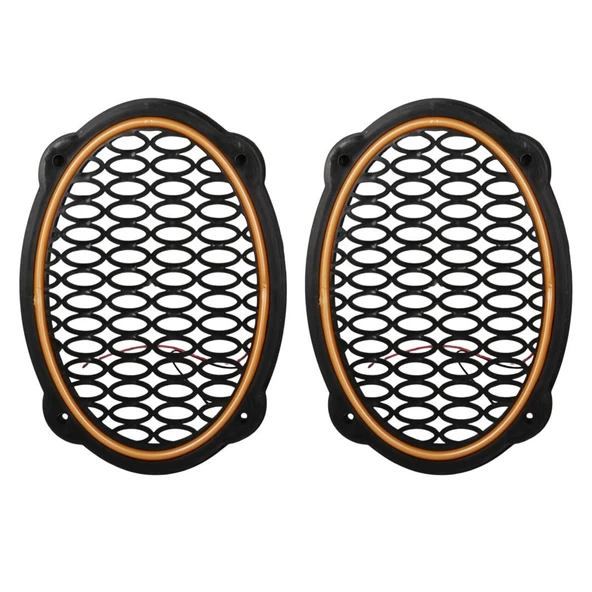 Poke PK-5052 Oval Hoparlör Kapağı Turuncu LED Sabit (2'Li Paket) ürün görseli 1