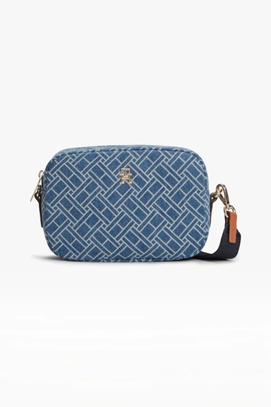 Tommy Hilfiger   POPETTE CAMERA BAG DENIM FLAG Kadın Mavi Çanta - AW0AW18610 ürün görseli 1
