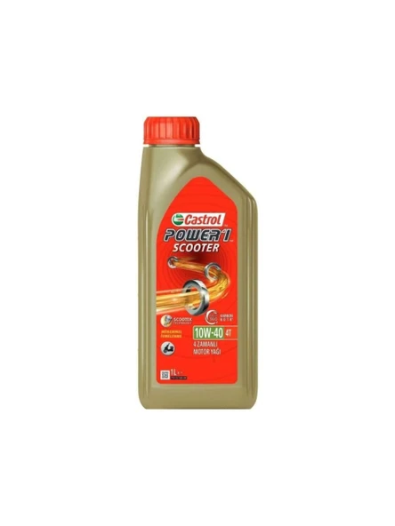 Castrol Power 1 Scooter 10W/40 4T 1 lt Motosiklet Yağı ürün görseli