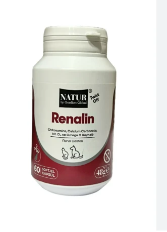 Natur Renalin Kedi ve Köpek İçin Renal Destek (Böbrek Yetmezliği) 60 Twist-Off ürün görseli 1