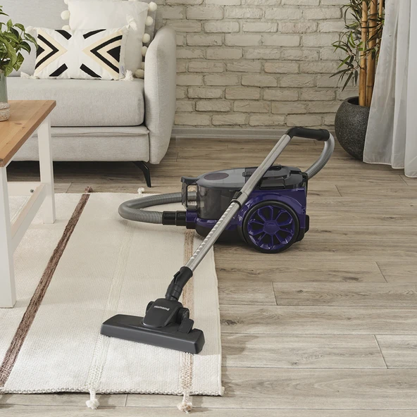 Homend Dustroyer 1255H Yatay Süpürge Mor Siyah ürün görseli 1