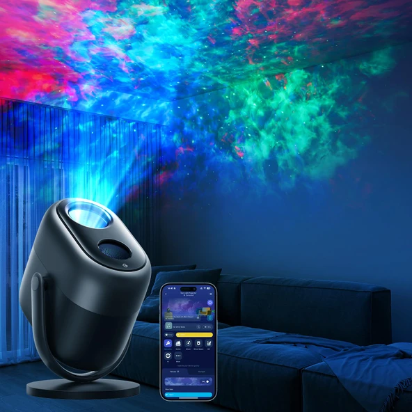 Govee Nebula Yıldızlı Gökyüzü Projektör LED, RGBW 7 Bölgeli DIY Starlight Projektör, 50'den Fazla Sahne,Çocuk Odası için Akıllı Zamanlayıcı ve 18 Beyaz Gürültü, Yatak Odası Dekorasyonu ürün görseli 1