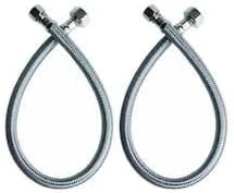 2 Adet 3/8 Dişi Çelik Klozet Bağlantı Flex Hortumu Spirali 50 cm ürün görseli 1