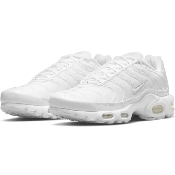 Nike Air Max Plus Triple White Erkek Spor Ayakkabı ürün görseli 1