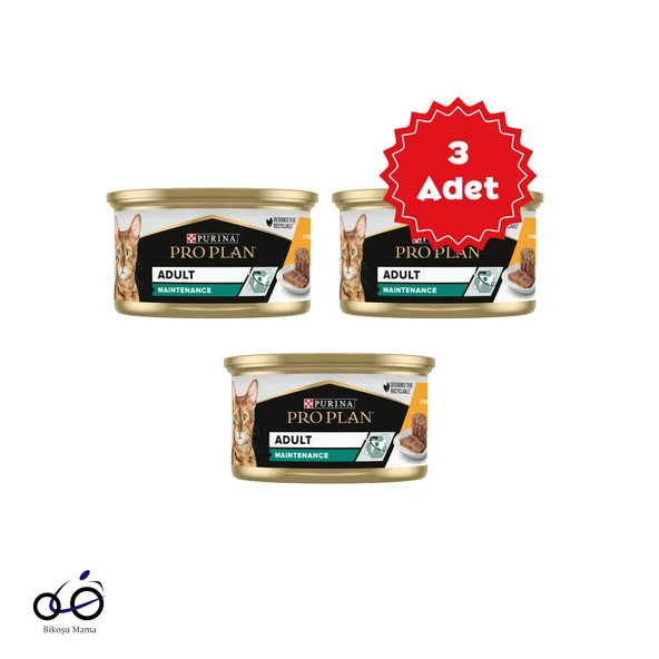 Pro Plan Tavuklu Yetişkin Kedi Konservesi 3x85gr ürün görseli 1