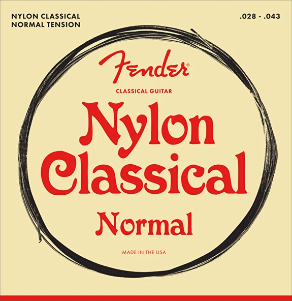 Fender 0730100400 100 Serisi Klasik Gitar Teli (28-43) | Gümüş Kaplama Sarım ve Şeffaf Naylon Tizler Başlangıç ve Öğrenci İçin İdeal ürün görseli 1