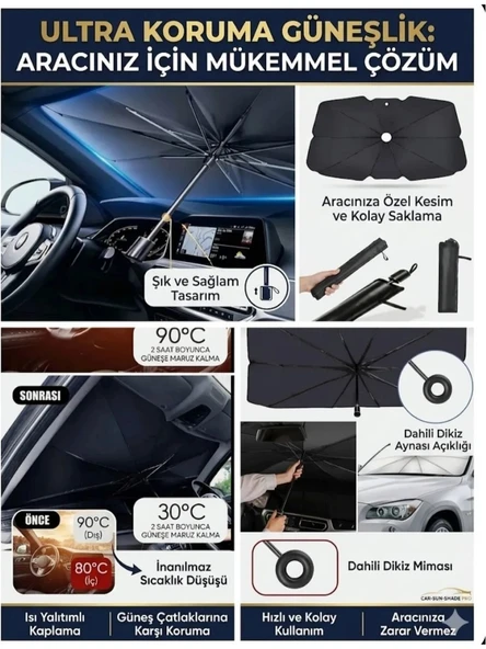 Oto Binek-Suv Otomatik Orjinal Metalize 1.Sınıf Güneş Engelleyici ürün görseli 1
