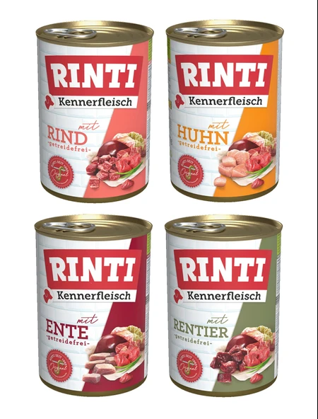 Rinti 4 Çeşit Karma Gurme Köpek Konservesi 400 Gr. X 4 Adet ürün görseli 1