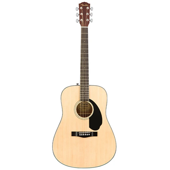 Fender 0970110021 CD-60S Dreadnought Akustik Gitar (Naturel) | Masif Ladin Kapak ile Zamanla Gelişen Ton ve "Easy-to-Play" Sap ürün görseli 1