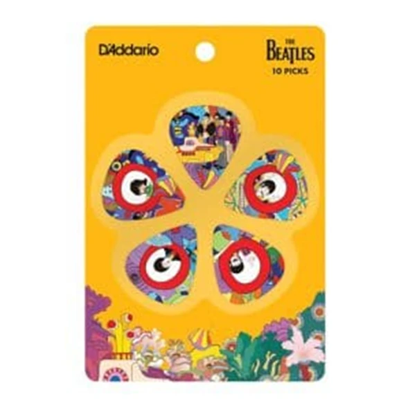 Planet Waves 1CWH2-10B7 Beatles Yellow Submarine Pena Thin (10'lu Paket) | 50. Yıl Özel - Koleksiyonluk - Esnek ürün görseli 1