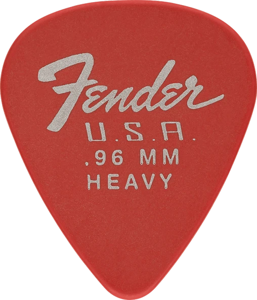 Fender 1987351900 Dura-Tone 351 Shape F.Red Gitar Penası 0.96mm (12'li) | Fiesta Red Rengi Sert Kalınlık ve Güçlü Tuşe ürün görseli 1