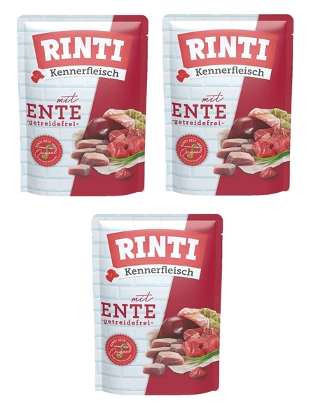 Rinti Pouch Ördekli Köpek Yaş Mama 400 Gr. X 3 Adet ürün görseli 1