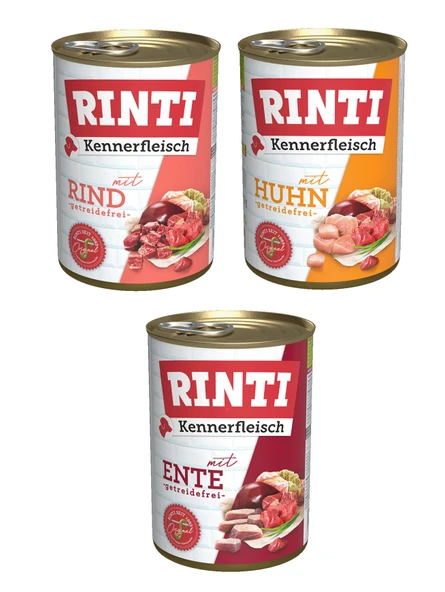 Rinti 3 Çeşit Karma Gurme Köpek Konservesi 400 Gr. X 3 Adet ürün görseli 1