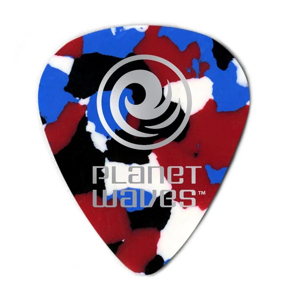 Planet Waves 1CMC4-25 Selüloit Orta (Medium) Gitar Penası - Karışık Renkler (25'li Paket - Başlangıç/Orta) | Standart Boy, Klasik Esneklik ve Renkli Karışık Set ürün görseli 1