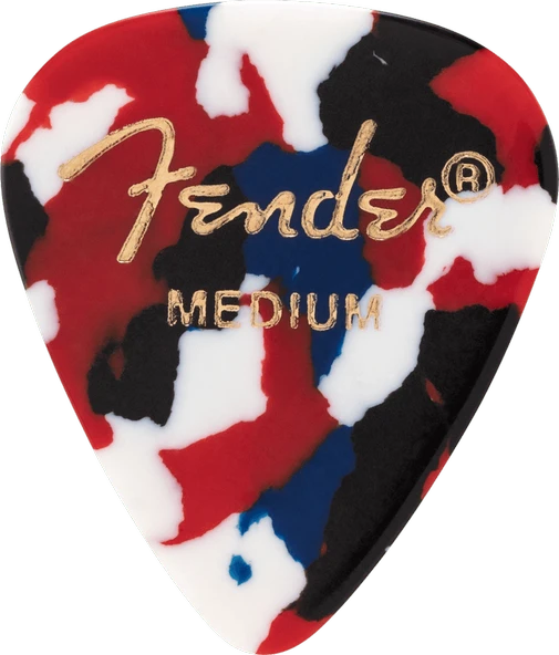 Fender 1980351850 Classic Celluloid Confetti 351 Shape Medium Gitar Penası (12'li) | Dengeli Orta Kalınlık Hem Ritim Hem Solo İçin Uygun ürün görseli 1
