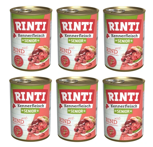 Rinti Dana Etli Senior Gurme Yaşlı Köpek Konservesi 400 Gr. X 6 Adet ürün görseli 1