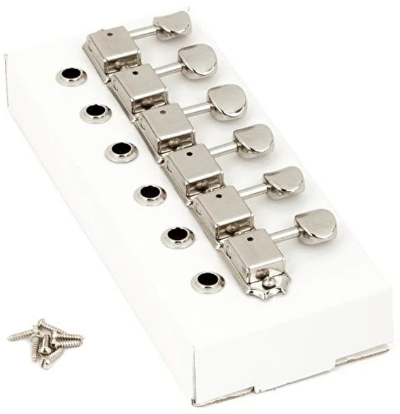 Fender 0992040000 American Vintage Nikel 6'lı Gitar Akort Burgusu | Klasik Fender Görünümü ve Hassas Akort Tutuşu Sağlayan Nikel Set ürün görseli 1