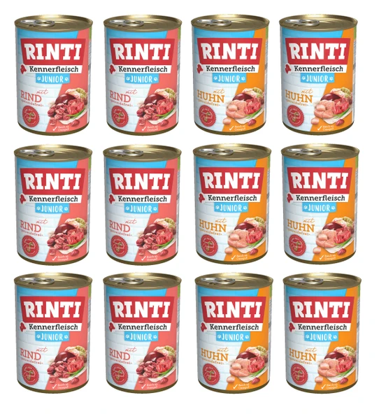 Rinti 2 Çeşit Karma Gurme Yavru Köpek Konservesi 400 Gr. X 12 Adet ürün görseli 1