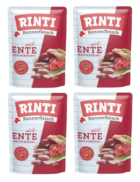 Rinti Pouch Ördekli Köpek Yaş Mama 400 Gr. X 4 Adet ürün görseli 1