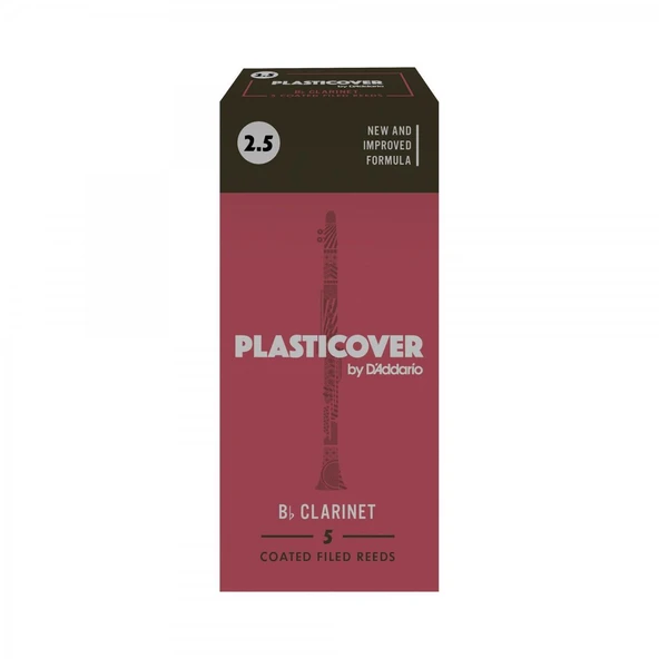 Rico RRP05BCL250 Plasticover Bb Klarnet Kamışı No: 2.5 (Profesyonel) - 5'li Paket | Plastik Kaplama, Neme Dayanıklı ve Parlak Ses Projeksiyonu ürün görseli 1
