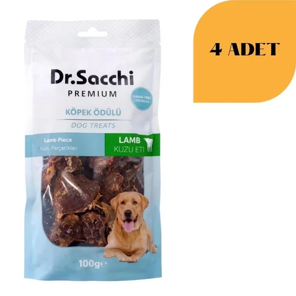 Dr. Sacchi Kuzu Parçacıklı Köpek Ödülü 100 g x 4 Adet ürün görseli 1
