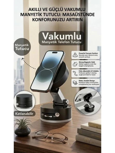 Premium Kilitlenebilir Vantuzlu-Telefon Tutacagı ürün görseli 1