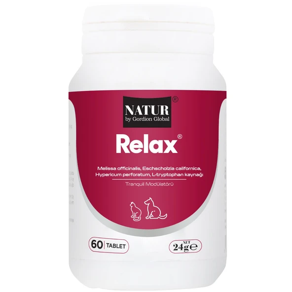 Natur Relax Kedi Köpek Sakinleştirici ve Davranış Düzenleyici Tablet (60 Adet) ürün görseli 1