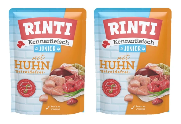 Rinti Pouch Tavuklu Yavru Köpek Yaş Mama 400 Gr. X 2 Adet ürün görseli 1