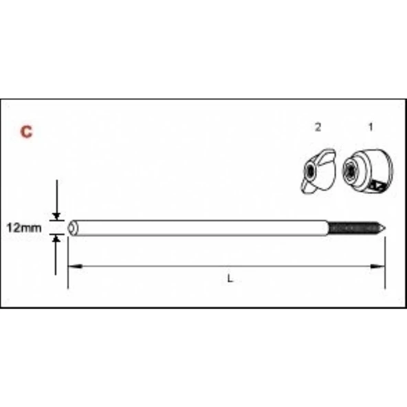 Tama MSPRSC2P Bass Drum Spur Pair Kros | Kick Davul Kaydırmaz Çivisi (Spur - Çift) Zemine Sabitleme - Kaymayı Önler - Dayanıklı ürün görseli 1