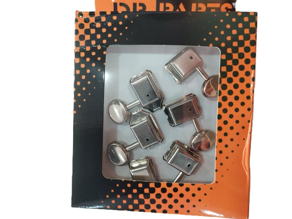 Valencia EMH3103CRR6 Elektro Gitar Burgu Seti - 6'lı Krom (Aksesuar/Yedek Parça) | Standart Kapalı Sistem, Hassas Akort Mekanizması ve Dayanıklı Metal Gövde ürün görseli 1