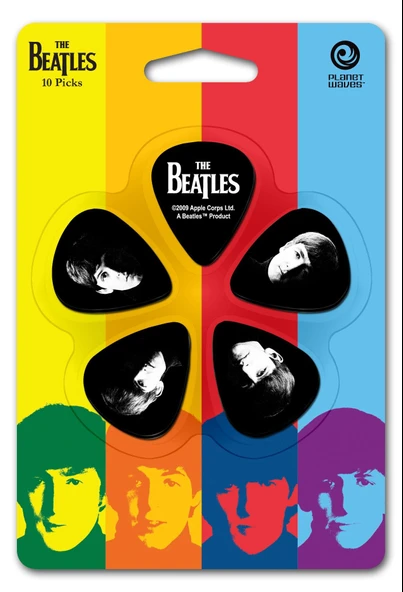 Planet Waves 1CBK6-10B2 Beatles Meet The Beatles Sert (Heavy) Gitar Penası (10'lu Paket) | Lisanslı Görsel, Güçlü Atak Kapasitesi ve Dayanıklı Yapı ürün görseli 1