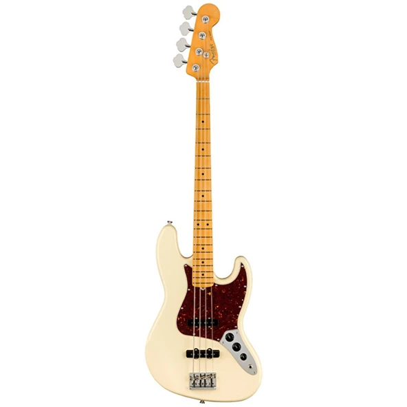 Fender 0193972705 American Professional II Jazz Bass Gitar (Olympic White) | Klasik Olympic White Renk Akçaağaç Klavye ve Geliştirilmiş Sustain ürün görseli 1