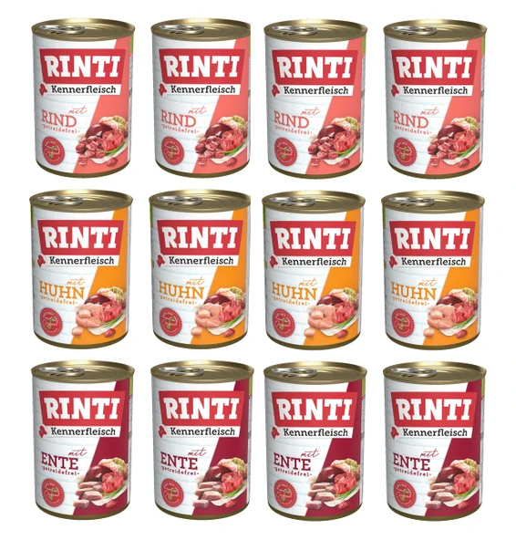 Rinti 3 Çeşit Karma Köpek Konservesi 400 Gr. X 12 Adet ürün görseli 1