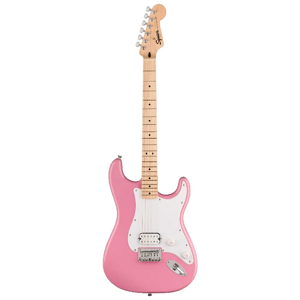 Squier 0373302555 Sonic Stratocaster HT H Elektro Gitar (Flash Pink - Akçaağaç Klavye) | Başlangıç Serisi Sabit Köprü Tek Humbucker ve Dikkat Çekici Pembe Renk ürün görseli 1