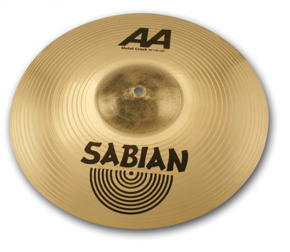 Sabian 21609MB AA Metal Crash 16 İnç Davul Zili (Profesyonel) | Ağır ve Kalın Gövde, Maksimum Ses Hacmi ve Sert Müzik Türleri İçin İdeal ürün görseli 1