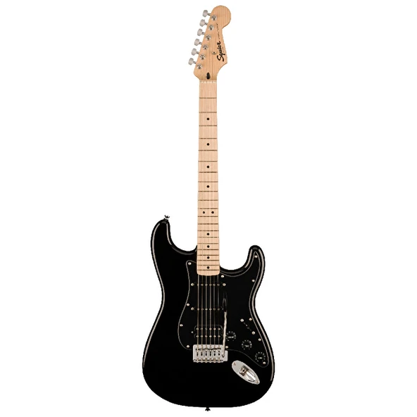 Squier 0373203506 Sonic Stratocaster HSS Elektro Gitar (Siyah) | Akçaağaç Klavye Siyah Pickguard ve Çok Yönlü HSS ürün görseli 1