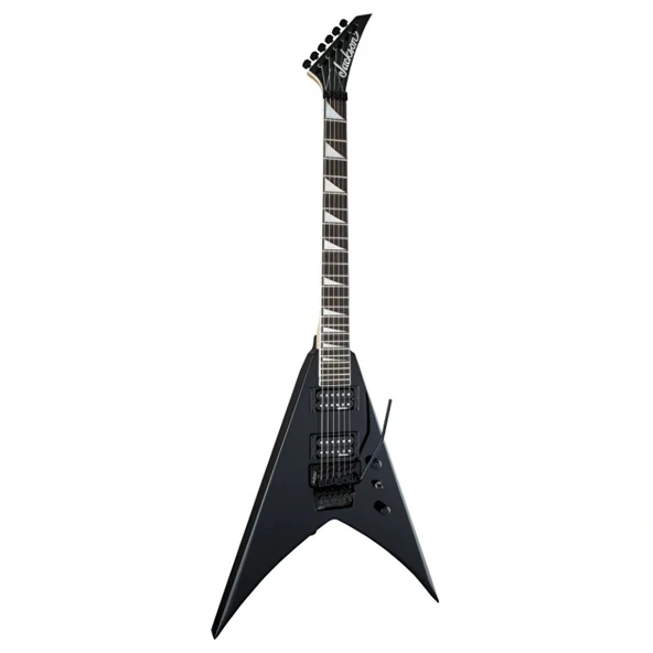 Jackson 2910224503 Js Series King V Js32 Elektro Gitar (gloss Black - Egzotik Klavye) | Js Serisi Parlak Siyah V-kasa Çift Kilitlemeli Tremolo Ve Hızlı Sap ürün görseli 1