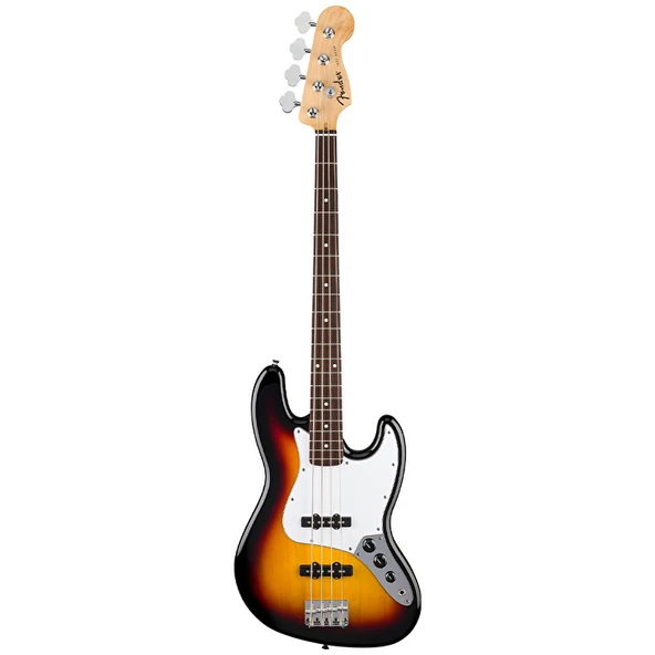 Fender 0266840500 Standard Jazz Bass Gitar (3-Color Sunburst) | Laurel (Defne) Klavye Geleneksel Sunburst Görünüm ve Rahat Sap ürün görseli 1