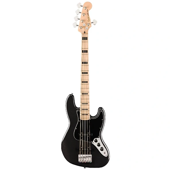 Squier 0378753565 Affinity Active Jazz Bass V 5 Telli Gitar (Black Metallic) | 5 Telli Aktif Bas Metalik Siyah ve Akçaağaç Klavye ürün görseli 1