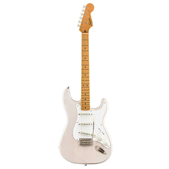 Squier 0374005501 Classic Vibe '50s Stratocaster Elektro Gitar (white Blonde - Akçaağaç Klavye) | Vintage Üst Seviye Dönem Doğru Donanım Ve Yarı Saydam Beyaz Cila ürün görseli 1