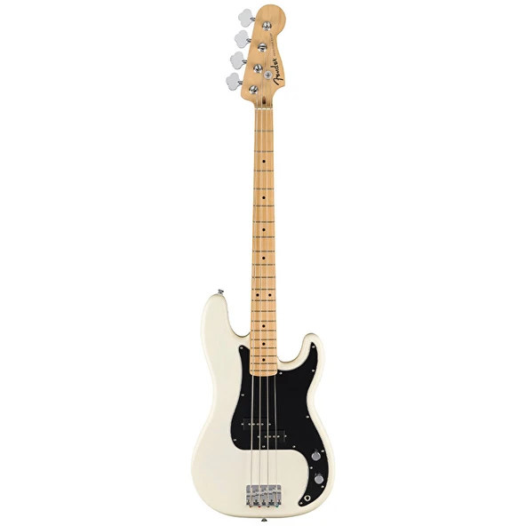 Fender 0266621505 Standard Precision Bass Gitar (Olympic White) | Akçaağaç Klavye ve Beyaz Gövde ile Klasik ve Güçlü Bas Performansı ürün görseli 1