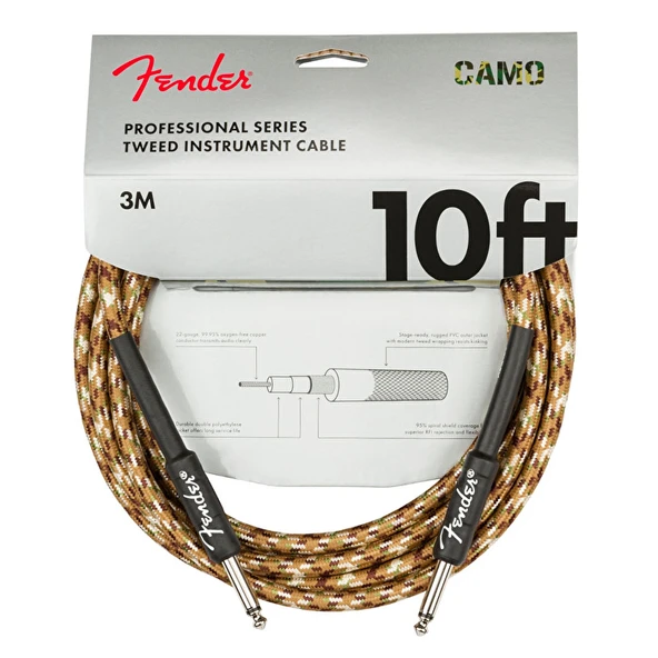 Fender 0990810107 Professional Enstrüman Kablosu (3m - Desert Camo) | Çöl Kamuflaj Deseni Özel Tasarım ve Üstün Dayanıklılık ürün görseli 1
