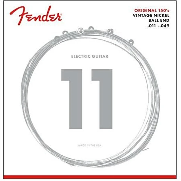 Fender 0730150408 Original 150 Pure Nickel Elektro Gitar Teli (11-49) | 150M Medium Set Dolgun ve Zengin Ses Karakteri ürün görseli 1