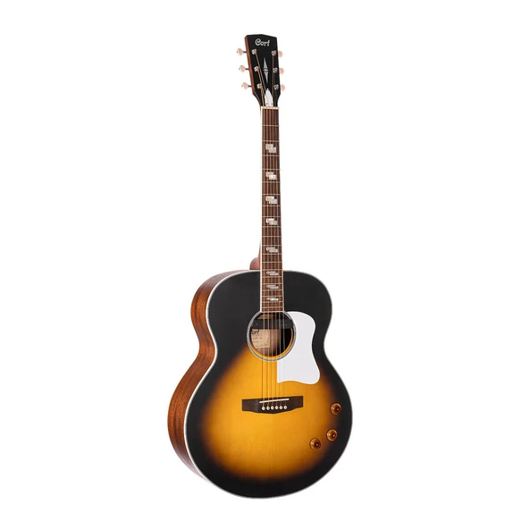 Cort CJ RETRO VSM Elektro Akustik Gitar Vintage Sunburst Mat (Orta Seviye - Retro) | Gigbag Çantalı, Dahili Preamp ve EQ, Yüksek Rezonans ürün görseli 1