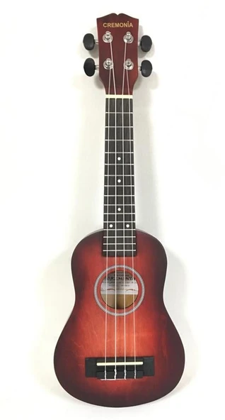 Cremonia AU-HO1A-21RD Soprano Ukulele | 21 İnç Mat Kırmızı ürün görseli 1