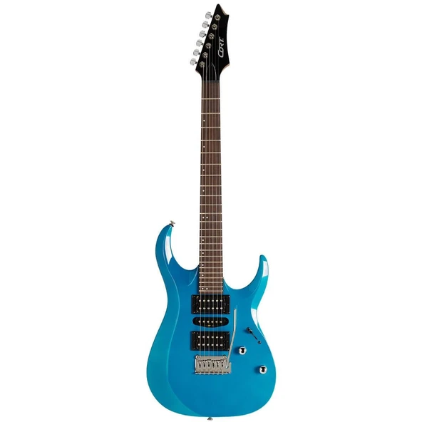 Cort X200CBL Elektro Gitar | Parlak Mavi - HH Manyetik ürün görseli 1